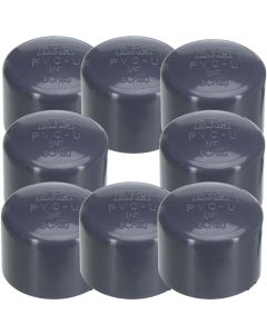 8-Pack 3/4 in. SCH-80 PVC End Caps Slip/Socket NSF ASTM D2467