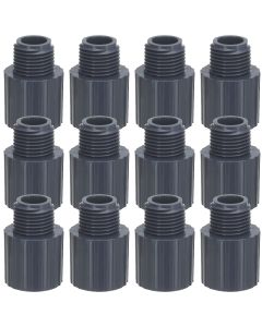 12-Pack 3/4 in. Schedule 80 PVC Male Adapters Pipe Fittings (Socket x MPT) NSF ASTM D2467/D2464 NPT