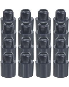 16-Pack 1 in. SCH-80 PVC Male Adapters Pipe Fittings NSF ASTM D2467/D2464 NPT