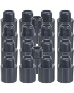 18-Pack 3/4 in. Schedule 80 PVC Male Adapters Pipe Fittings (Socket x MPT) NSF ASTM D2467/D2464 NPT