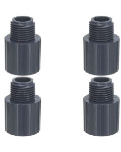 4-Pack 3/4 in. Schedule 80 PVC Male Adapters Pipe Fittings (Socket x MPT) NSF ASTM D2467/D2464 NPT