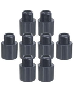 8-Pack 1 in. SCH-80 PVC Male Adapters Pipe Fittings NSF ASTM D2467/D2464 NPT