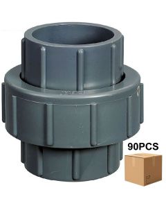 90 Pcs/Box 3/4 in. SCH-80 PVC Union Slip/Socket Pipe Fitting ASTM D2467 F1970 Wholesale Plumbing Price