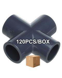 120pcs/Box 3/4" Sch-80 PVC Cross 4-Way Pipe Fittings NSF ASTM D2467 Slip/Socket FS USA