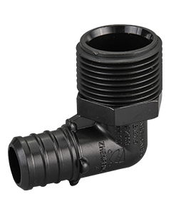 3/4 in. PEX-B Crimp Fitting x Male MNPT Elbow Adapter PPSU Plastic ASTM F2159 NSF