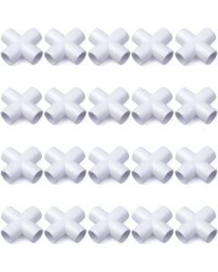 20-Pack 1/2 in. 4-Way PVC Cross ASTM SCH40 Furniture-Grade Fittings