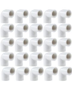 25-Pk 3/4 in. SCH-40 PVC 90-Degree Female Threaded Elbow FIPT x Slip/Socket Pipe Fitting NSF ASTM D2466