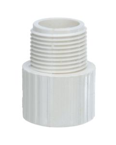 3/4 in. Schedule 40 PVC MPT x S Male Adapter to Socket Pipe Fitting NSF SCH40 ASTM D2466 NPT