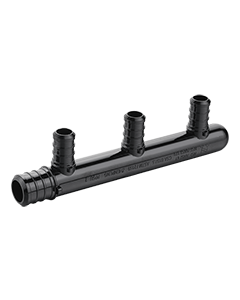 PEX-B Manifold 3/4" inlet, 1/2" Outlet, 3-Port Closed, ASTM F2159 PPSU Plastic PEX Crimp Fitting