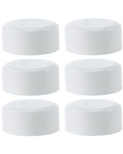 6-Pack 3 in. Schedule 40 PVC End Caps Pressure Pipe Fittings NSF SCH40 ASTM D2466