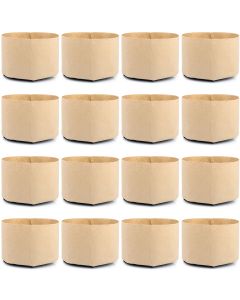 247Garden 3-Gallon Basic Aeration Tan Fabric Pot/Plant Grow Bag (200GSM BPA-Free Fabric, 9H x 10D) 12-Pack
