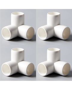 4-Pk 1/2 in. 3-Way SCH-40 PVC Fittings ASTM D2466 Plumbing-Grade