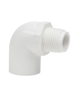 2 in. Schedule 40 PVC 90-Degree Male Threaded Elbow Adapter MNPT NSF Pipe Fitting ASTM D2466