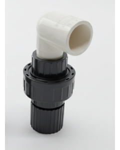 SCH80 3/4 in. PVC Chiller Fitting Kit w/ SCH80 Union Threaded x Socket + SCH80 Male Adapter + Special SCH40 90-Degree Street Elbow ASTM ANSI Fittings Professional Series
