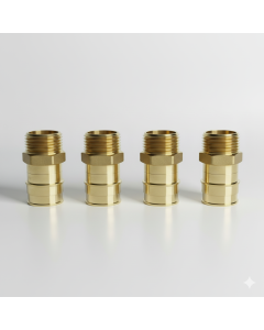 4-Pack 1 in. PEX-A x 3/4 in. Male Pipe Threaded MTP/NTP Adapters NSF Lead Free DZR Brass ASTM F1960 PEX Cold Expansion Fittings