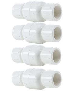 4-Pack 3/4 in. Schedule 40 PVC In-Line Spring Check Valves, Socket