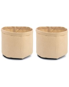 2-Pack 4-Gallon 247Garden Basic Aeration Tan Fabric Grow Bags 200GSM BPA-Free Planters 10H x 11D Pots (2)