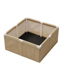 247Garden 4X4' PVC Frame Fabric Grow Bed w/Moisture-Protection Layer w/Complete 3/4" SCH40 PVC Fittings and Poles
