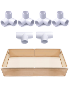 247Garden 4x8 PVC-Frame Fabric Raised Grow Bed w/ 1" PVC Fittings Only