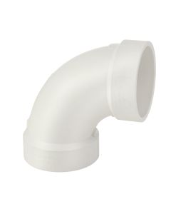 2 in. Super Heavy-Duty PVC Schedule-40 DWV 90° Elbow Hub 1/4 Bend Drain Waste Vent Pipe Fitting ASTM D2665 NSF ENGINEERING-GRADE