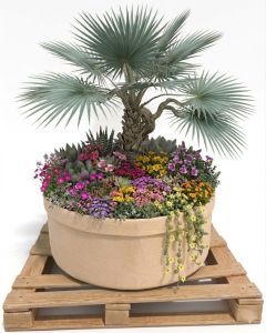 247Garden 50-Gallon Basic Aeration Tan Fabric Pot/Plant Grow Bag (200GSM BPA-Free Fabric, 17H x 31D)