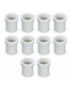 10-PK 3/4" Spigot x 1/2" Slip PVC Schedule-40 Busher Reducing Ring NSF Pipe Fittings