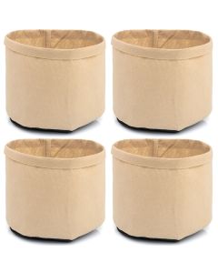4-Pack 5-Gallon 247Garden Basic Tan Grow Bags 200GSM BPA-Free Fabric Pots 10H x 12D