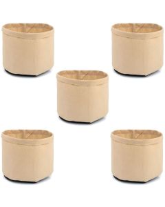 5-PK 7-Gallon 247Garden Basic Aeration Tan Grow Bags 200GSM BPA-Free Fabric Pots 12H x 13D