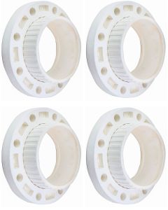 4-Pack 6 in. SCH-80 PVC Van Stone Flanges 2-Piece ANSI/ASTM D2467 Socket-Type High Pressure Pipe Fittings w/Free Shipping for Mainland USA