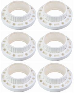 6-Pack 6 in. SCH-80 PVC Van Stone Flanges 2-Piece ANSI/ASTM D2467 Socket-Type High Pressure Pipe Fittings w/Free Shipping for Mainland USA
