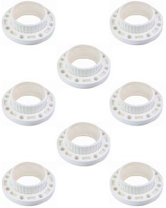 8-Pack 6 in. SCH-80 PVC Van Stone Flanges 2-Piece ANSI/ASTM D2467 Socket-Type High Pressure Pipe Fittings w/Free Shipping for USA Mainland