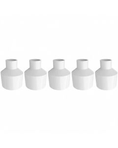 5-Pk 1-1/2 x 1/2 in. Schedule 40 PVC Reducing Coupling NSF SCH40 Pipe Fittings