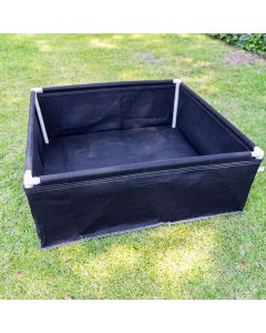 247Garden 3X3 PVC Frame Fabric Grow Bed/Raised Square Garden Bag (67-Gallon Black, Complete Kit)