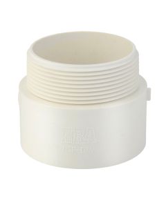 10-Pk 4 in. Schedule-40 DWV PVC Male Adapters MIPT X SLIP Fittings for Drain, Waste, and Vent ASTM D2665 NSF
