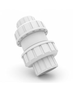 3/4 in. SCH-40 PVC True Union Ball Check Valve Socket-Type ASTM D2466/F1970 One-Way Flow Control