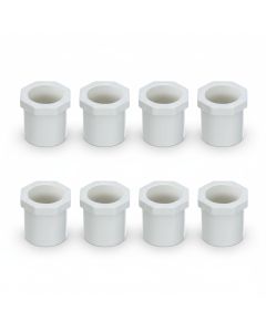 8-PK 3/4" Spigot x 1/2" Slip PVC Schedule-40 Busher Reducing Ring NSF Pipe Fittings