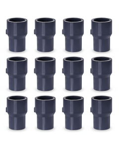 12-Pk 1 x 3/4 in. Schedule 80 PVC Reducing Couplings Pipe Increase/Reducer Fittings (Socket) NSF ASTM D2467
