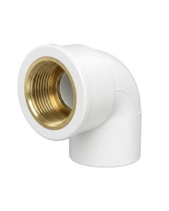 1/2 in. SCH-40 PVC Female Threaded Elbow with Brass Fitting FNPT ASTM D2466