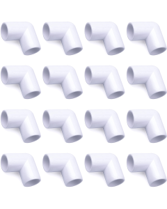 247Garden 3/4 in. PVC 90-Degree Elbow ASTM SCH40 Furniture-Grade Fitting 16-Pack Free Ship