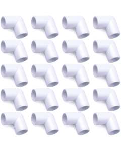 247Garden 3/4 in. PVC 90-Degree Elbow ASTM SCH40 Furniture-Grade Fitting 3/4" 20-Pack Free Ship