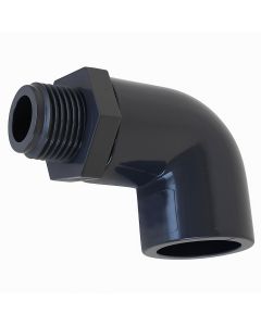 3/4" PVC SCH-80 90-Degree Male-Threaded Elbow Kit Slip/Socket x Male NPT 2-Piece Modular Pipe Fitting Kit