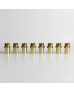 8-Pack 1 in. PEX-A x 3/4 in. Male Pipe Threaded MTP/NTP Adapters NSF Lead Free DZR Brass ASTM F1960 PEX Cold Expansion Fittings