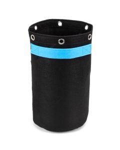 247Garden 2-Gallon Tall LST Bonsai Training Fabric Pot W/ 6 Support Rings, 260GSM, Black Grow Bag w/Short Blue Handles 12H x 7D