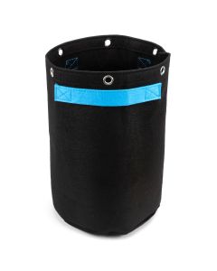 247Garden 3-Gallon Tall LST Bonsai Training Fabric Pot W/ 6 Support Rings, 260GSM, Black Grow Bag w/Short Blue Handles 12.5H x 8.5D