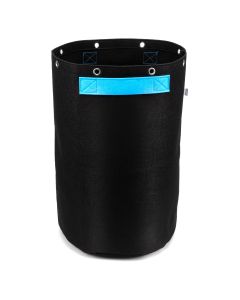 247Garden 10-Gallon Tall LST Bonsai Training Fabric Pot W/ 8 Support Rings, 260GSM, Black Grow Bag w/Short Blue Handles 19H x 12.5D