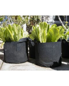 247Garden 5-Gallon Black Planters Grow Bags/Aeration Fabric Pots w/Handles (10H x 12D) 4-Pack