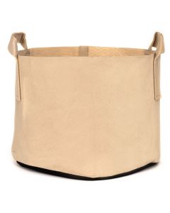 247Garden 25-Gallon Aeration Fabric Pot/Plant Grow Bag w/Handles (Tan w/Black Base 16.5H x 21D)