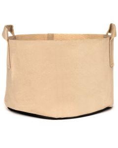 247Garden 30-Gallon Aeration Fabric Pot/Plant Grow Bag w/Handles (Tan w/Black Base 15.5H x 24D)