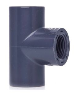 3/4 in. Schedule 80 PVC Female-Threaded Tee 3-Way Pipe Fitting S x S x Female NSF ASTM D2467