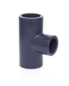 1 x 3/4 in. Schedule 80 PVC Reducing Tee 3-Way Sch-80 Pipe Straight T-Fitting, Socket NSF ASTM D2467